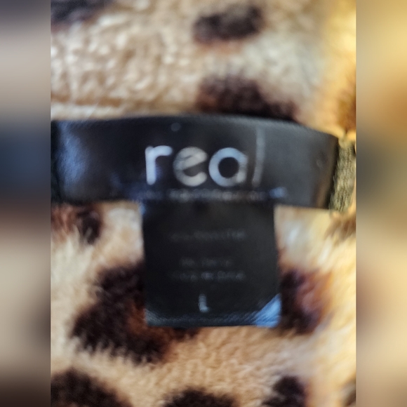 Animal Print Sleepwear, Women's Large 2pc Fleece Animal Print Pajamas - Picture 7 of 10